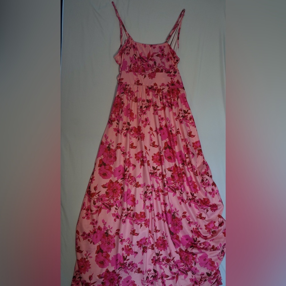 Floral Pink Maxi Dress - Picture 5 of 5